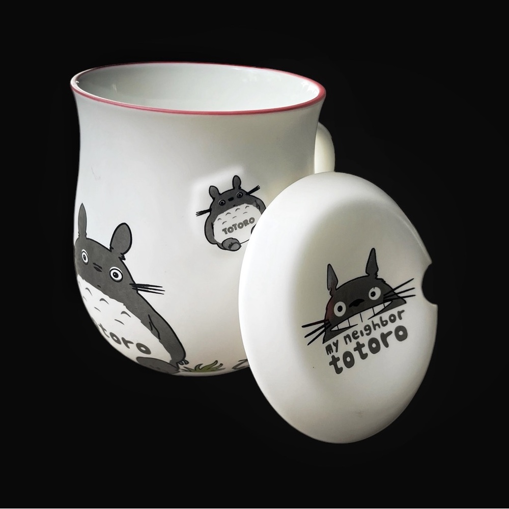 RARE My Neighbor Totoro Ceramic Mugs w/Lid - Picture 7 of 11